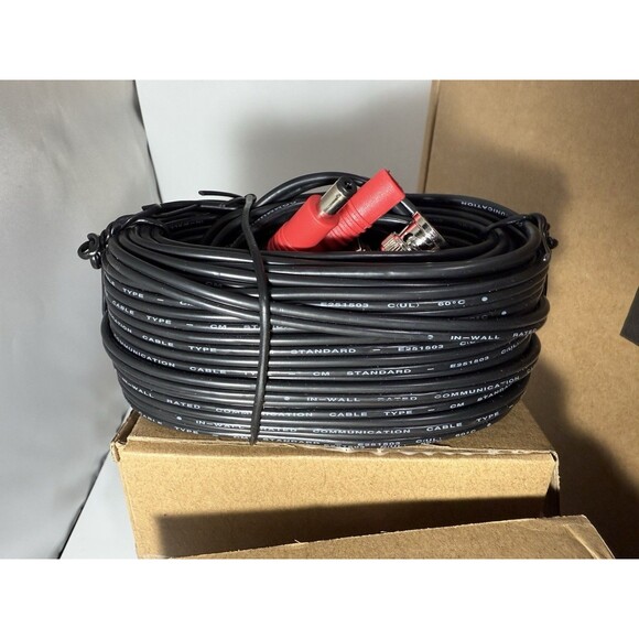 Lot of 2 Original Lorex 60ft 4K UL BNC/DC Extension Cables MCBL-60BNCU4k1P K4B - Picture 2 of 4